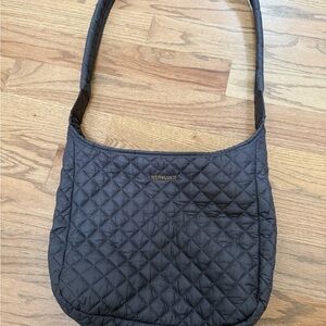 MZ Wallace (Original) dark gray Parker quilted Crossbody bag with fixed strap